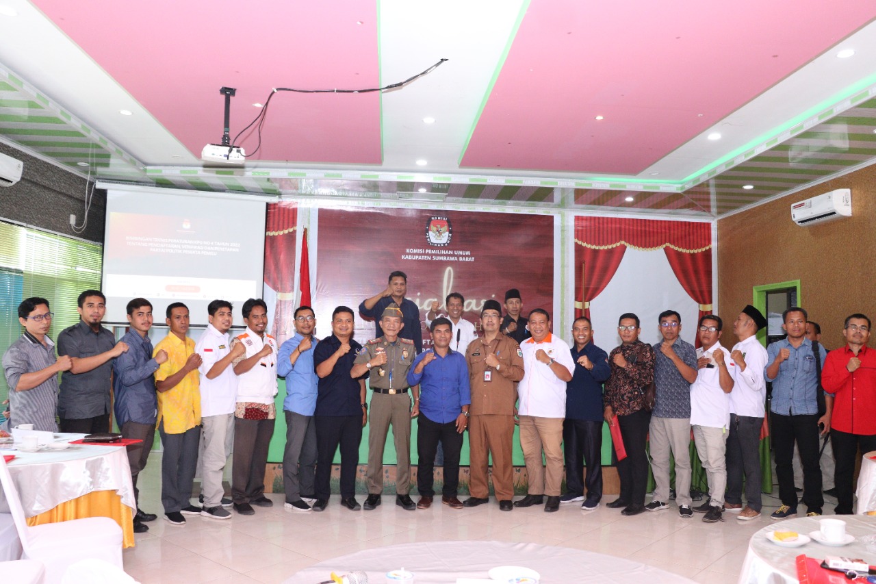 Sosialisasi PKPU No 4 Tahun 2022 di Kedai Sawah KPU Kab Sumbawa Barat